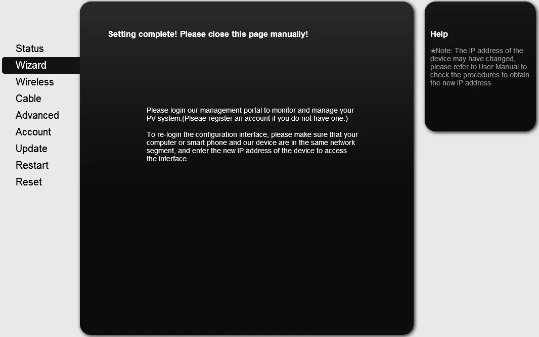 Successful Restart Display 02