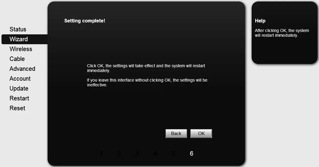 Successful Setting Display