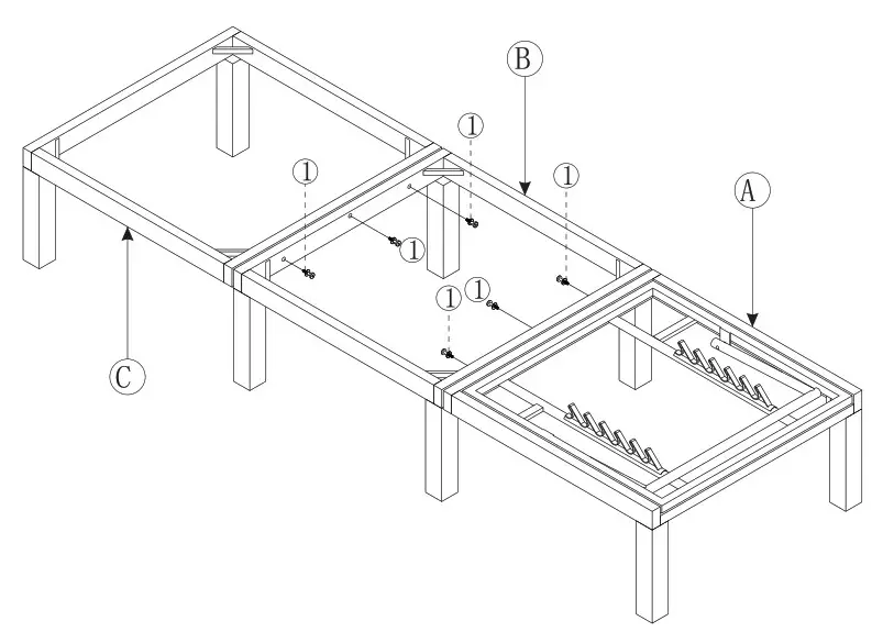 GYMAX SINGLE SUNLOUNGER - Connect Front Frame