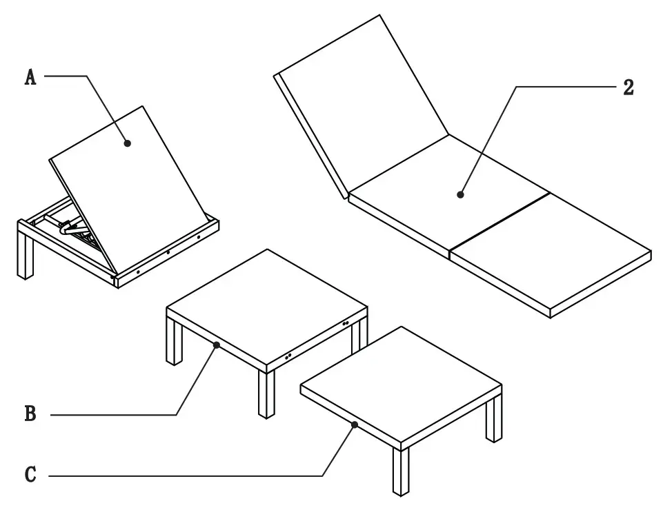 GYMAX SINGLE SUNLOUNGER - Hardware inside 1