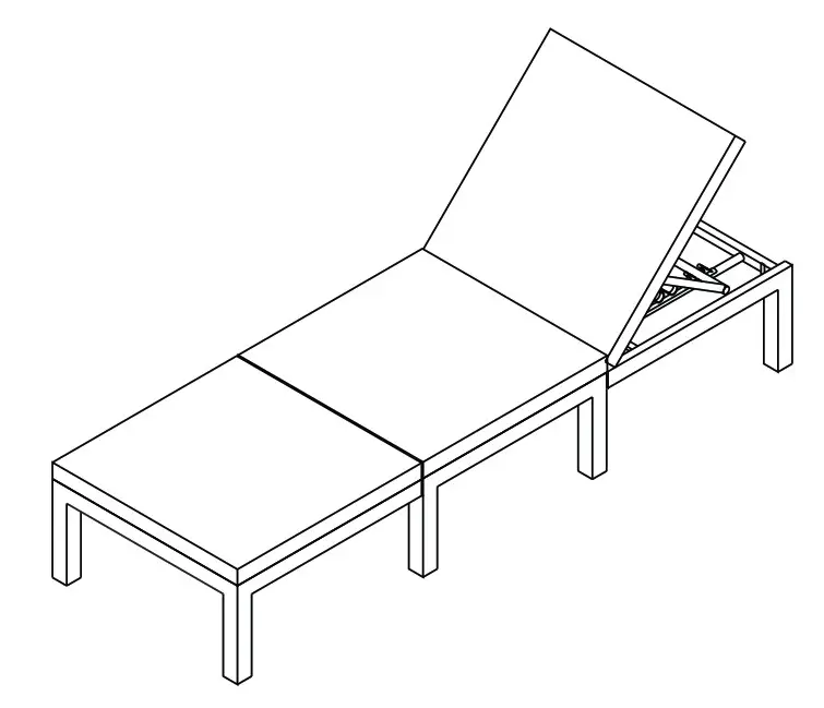 GYMAX SINGLE SUNLOUNGER