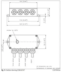 Fms EMGZ307 Analogue Tension Measuring Amplifier----Dimensions