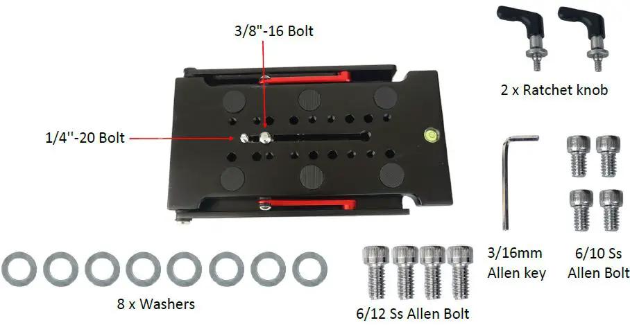PROAIM P-MWP-B Big Multi-Angle Levelling Wedge Plate fig-1