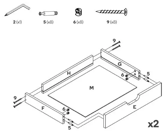 ovela OVALICEFCWA Alice Filing Cabinet FIG 4