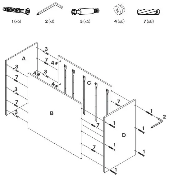 ovela OVALICEFCWA Alice Filing Cabinet FIG 6