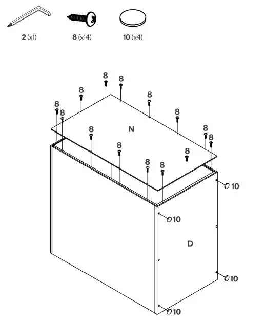 ovela OVALICEFCWA Alice Filing Cabinet FIG 7