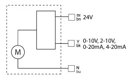 Heat Link ARA659 3-Way Mixing Valve and 58132 Actuator - Wire the actuator to the controller (no power)