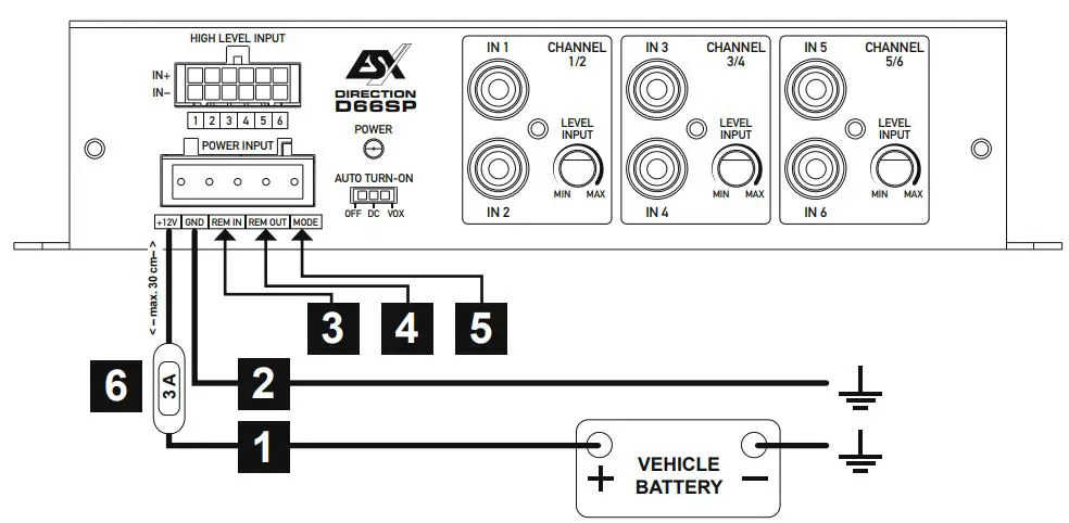 ESX D66SP Digital Full HD Audio 6-Channel Signal Processor Owner's Manual - ELECTRICAL INTERCONNECTION