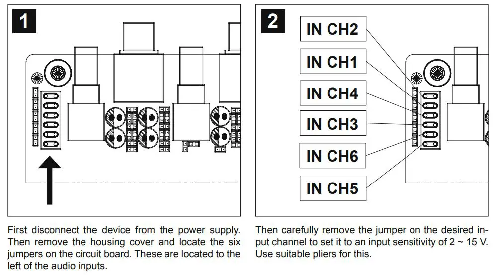 ESX D66SP Digital Full HD Audio 6-Channel Signal Processor Owner's Manual - HIGH LEVEL INPUT SENSITIVITY