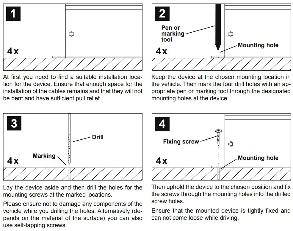 ESX D66SP Digital Full HD Audio 6-Channel Signal Processor Owner's Manual - MECHANICAL INSTALLATION