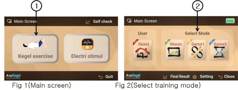 Furun Medical HNJ-350 Pelvic Floor Muscle Training Device User Manual - Fig 1,2