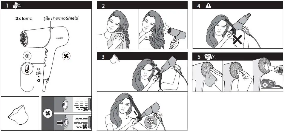 PHILIPS BHD500 Hair Dryer 1