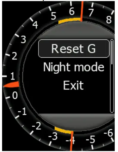 lxnav LX G meter Standalone Digital G Meter with Built In Flight Recorder - • Setup mode