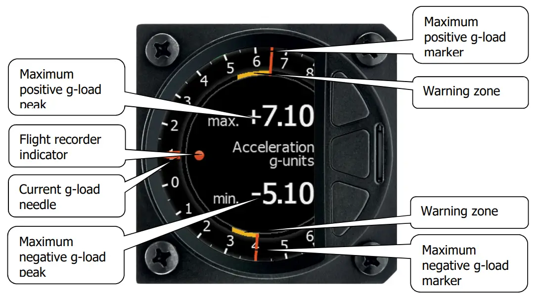 lxnav LX G meter Standalone Digital G Meter with Built In Flight Recorder - Access Menu