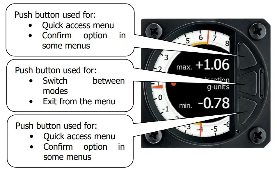 lxnav LX G meter Standalone Digital G Meter with Built In Flight Recorder - Push Button