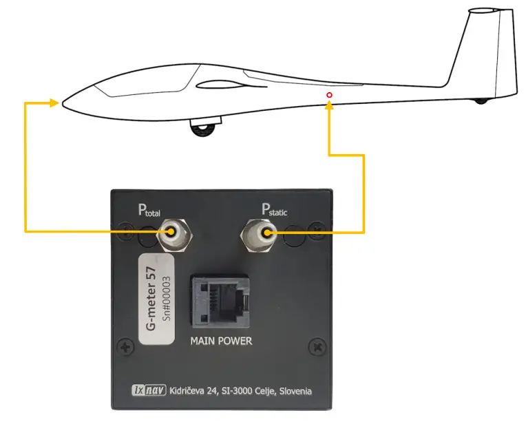 lxnav LX G meter Standalone Digital G Meter with Built In Flight Recorder - connection