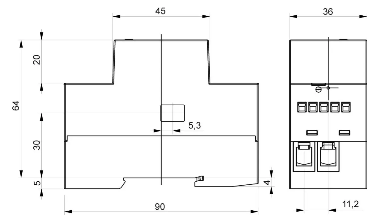 HYPRO WM1 6 Single Phase Electric Energy Meter - DRAWINGS