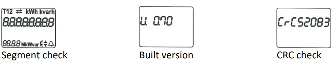 HYPRO WM1 6 Single Phase Electric Energy Meter - Startup displays