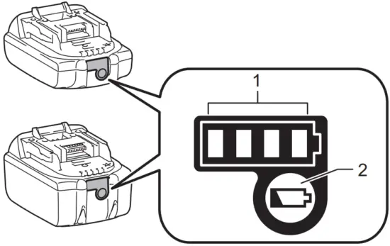 makita DCL181F Cordless Cleaner - Indicator Lights 12