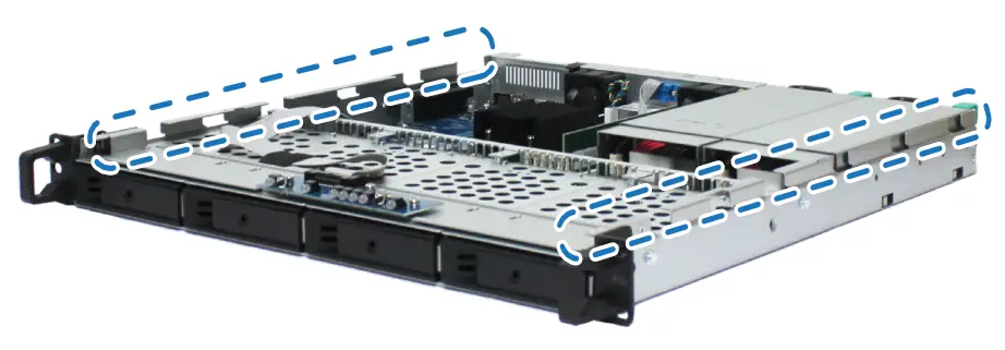 Synology RackStation -To return the top cover