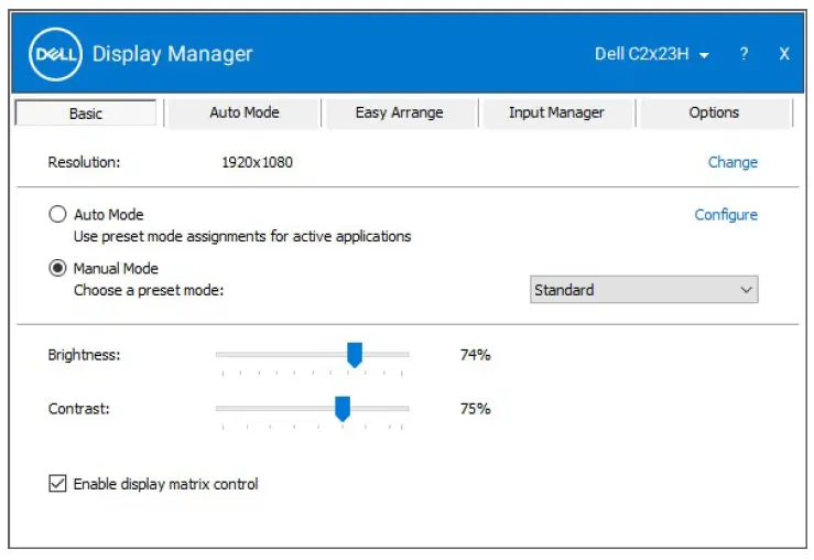 Setting Basic Display Functions