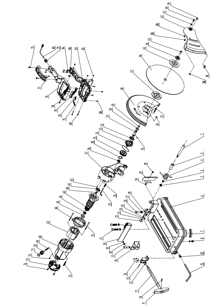 Harbor Freight 20713E B Abrasive Cut Off Saw - FIG
