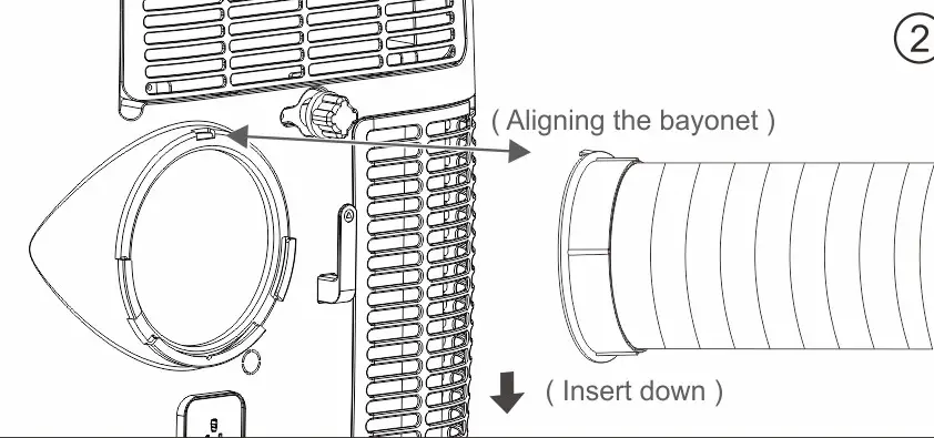 3.3kW Wi-Fi portable air conditioner connector into
