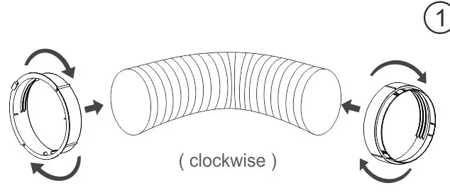 3.3kW Wi-Fi portable air conditioner hose and housing