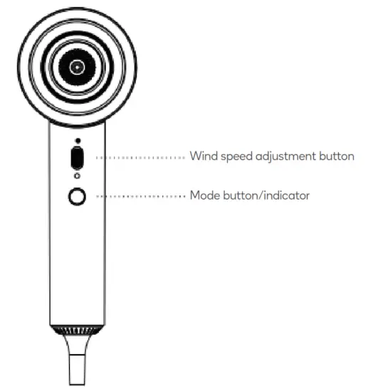 estelle ESMPRHRDRYA Moisture Protect High Speed Ionic Hair Dryer - indicator
