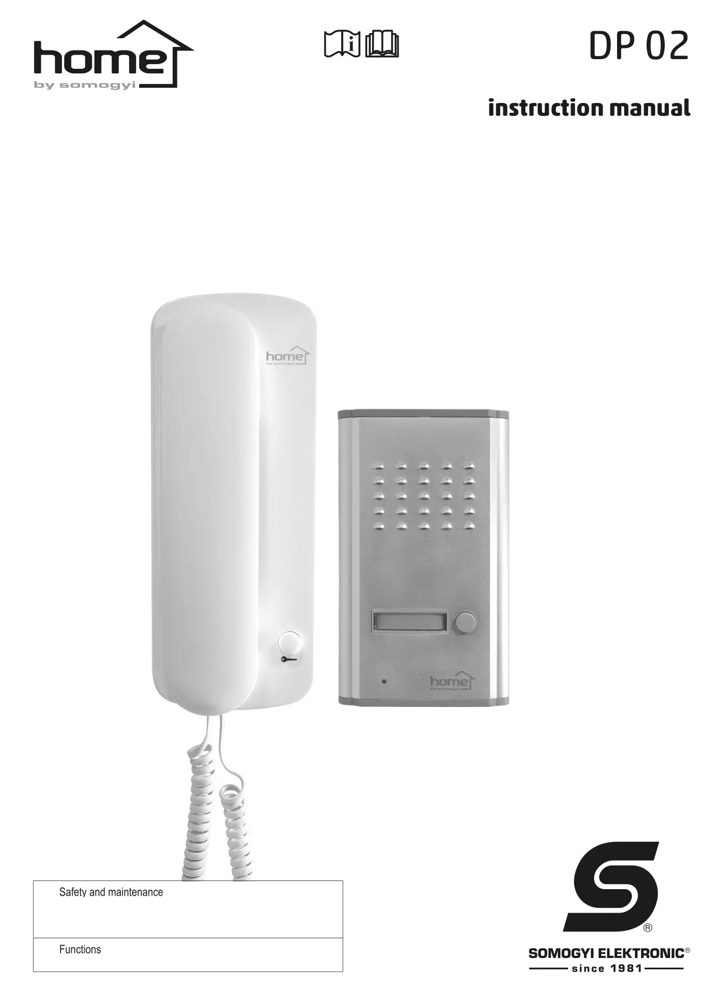 SOMOGYI ELEKTRONIC DP 02 Wired Gate Phone Set Instruction Manual