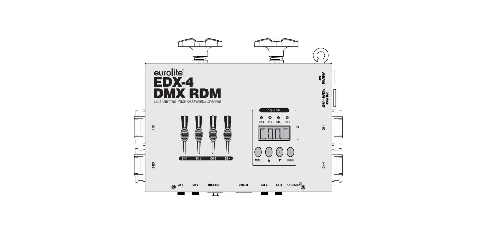 Eurolite Edx-4 Dmx Rdm Led-dimmerpack User Manual