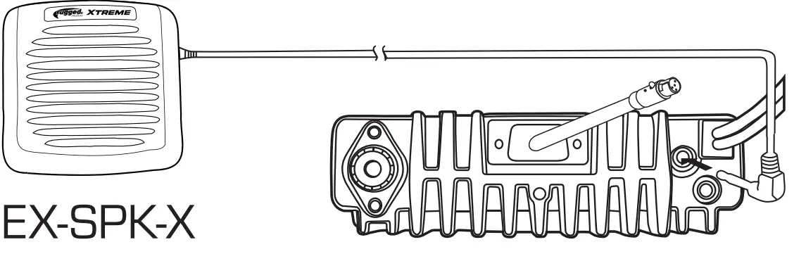 rugged radios GMR45 High Power GMRS Mobile Radio - EXTERNAL SPEAKERS