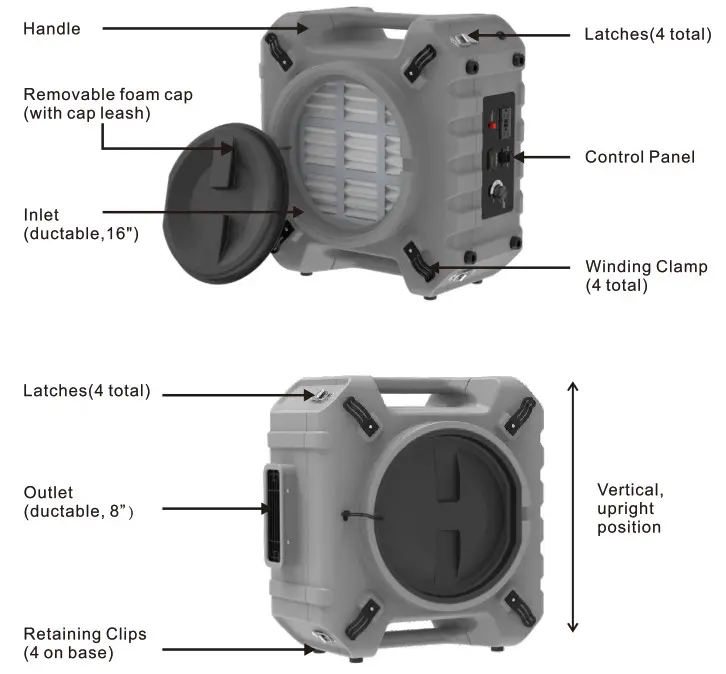 ALORAIR HEPA Pro 970 Air Scrubber - KEY FEATURES