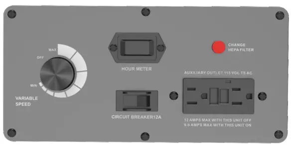ALORAIR HEPA Pro 970 Air Scrubber - THE CONTROL PANEL