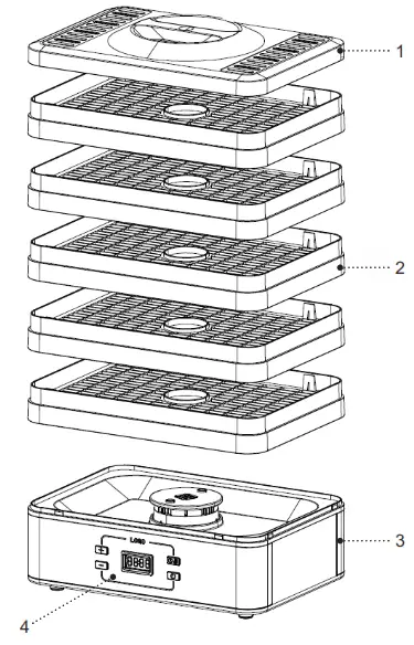 BRAYER BR1900 Food Dehydrator