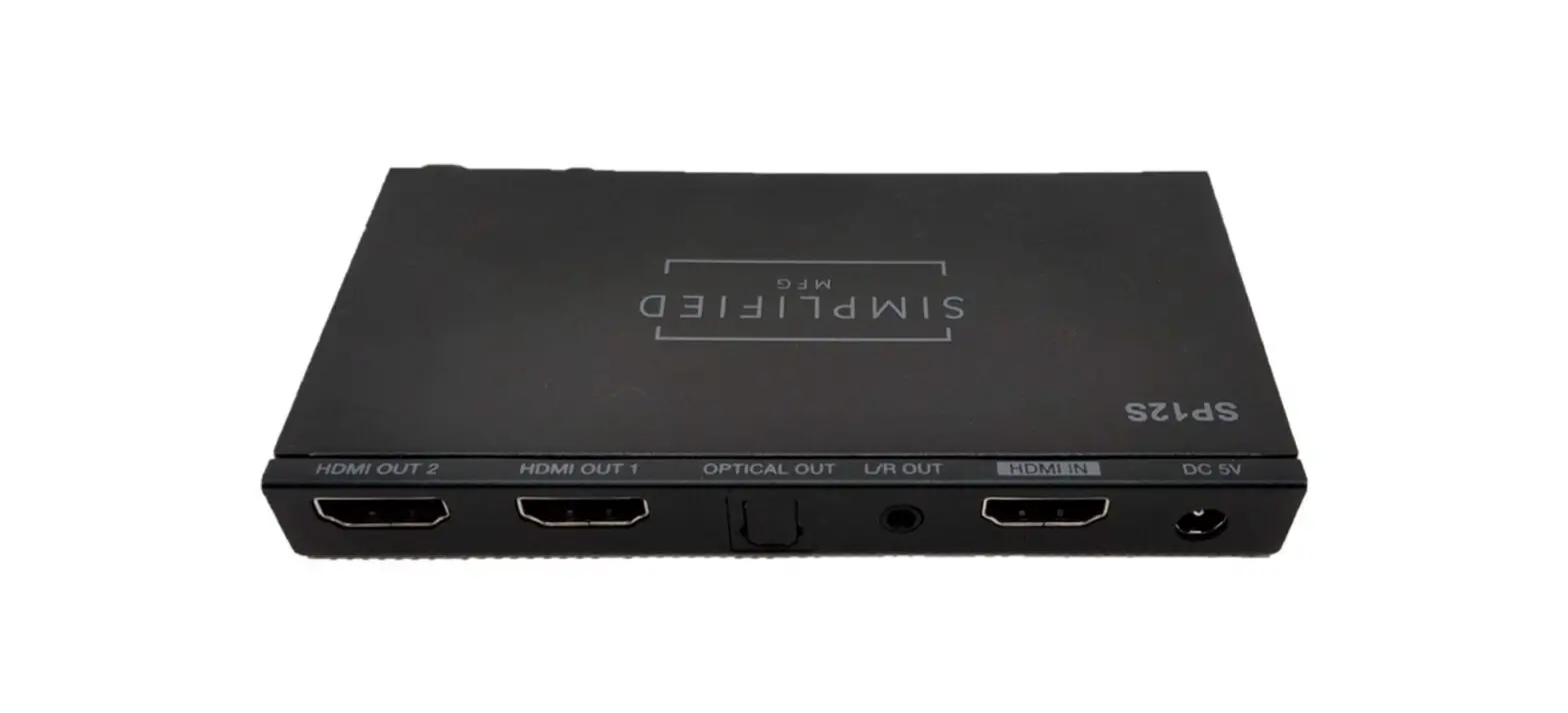 Simplified Mfg Sp12s Hdmi 1 To 2 Splitter With Audio Breakout And Scaling User Manual