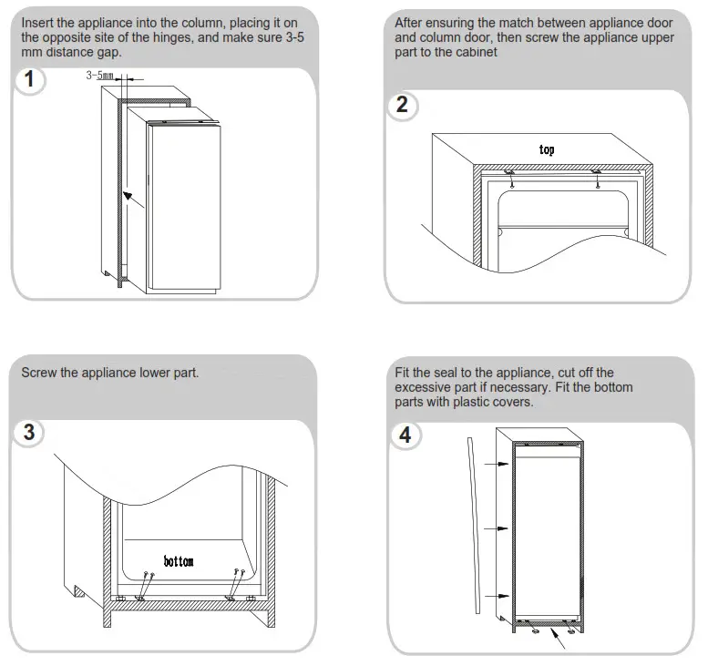 Candy CCE3T618FWU Refrigerator - REVERSING THE OPENING OF THE DOORS 3