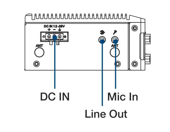 ADVANTECH Intel Atom 4K Dual HDMI Dual LAN - Top Panel External, Mechanical Layout,Drawing