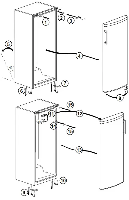 Blomberg Tall Larder Fridge -Changing the illumination