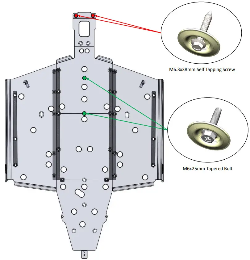 SEIZMIK 76-10164 XP 1000 2 Seat Skid Plate - Figure 15