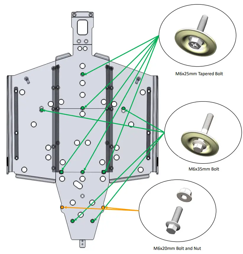 SEIZMIK 76-10164 XP 1000 2 Seat Skid Plate - Figure 18