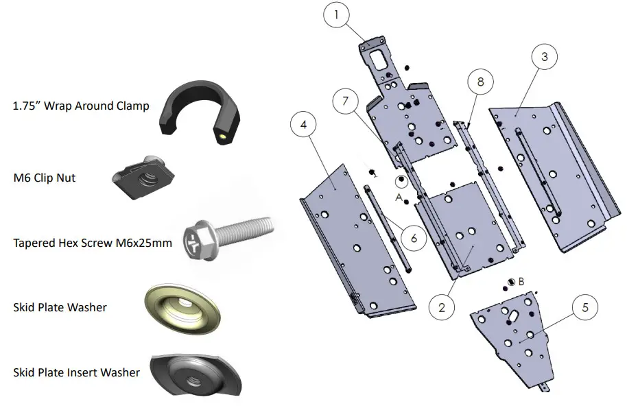 SEIZMIK 76-10164 XP 1000 2 Seat Skid Plate - Figure 2