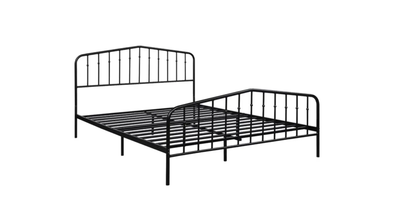 Costway Hw63428 Queen Size Metal Bed Frame Steel Slat Platform Headboard Footboard Bedroom User Manual