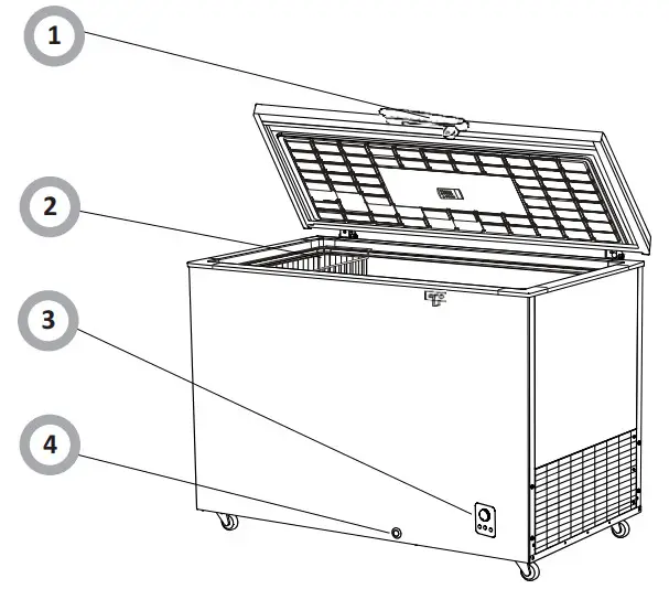 GRAM FB 2200 90 L Chest Freezer - Figure 1