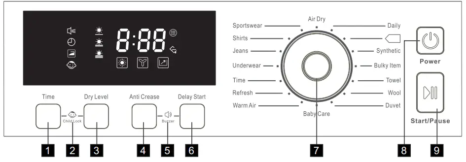 parmco-DR8WHP-8kg-Heat-Pump-Dryer-fig-1