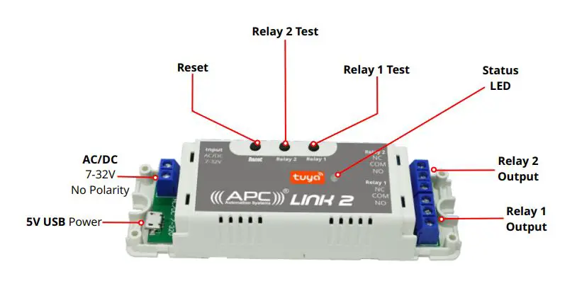 APC Link 2 Two Channel WiFi Switch - Overview