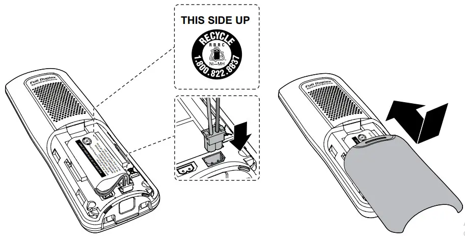 vtech CS6629-3 Cordless Phone -Install the battery
