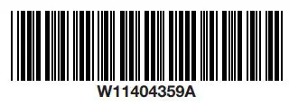 KitchenAid W11404359A Microwave Hood Combination User Guide - Bar Code