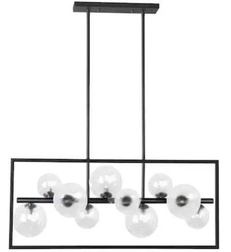 Dainolite-GLA-3310HP-10-Light-Black-Modern-Contemporary-Clear-Glass-Geometric-Pendant-Light-PRODUCT-IMAGE