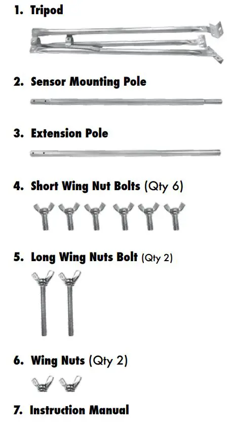 AcuRite 06055 Mounting Tripod Instruction Manual - What's in the box